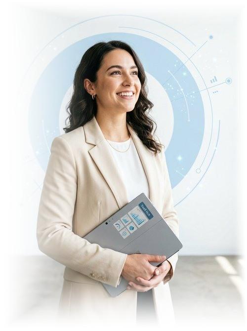 Professional woman discovering career opportunities